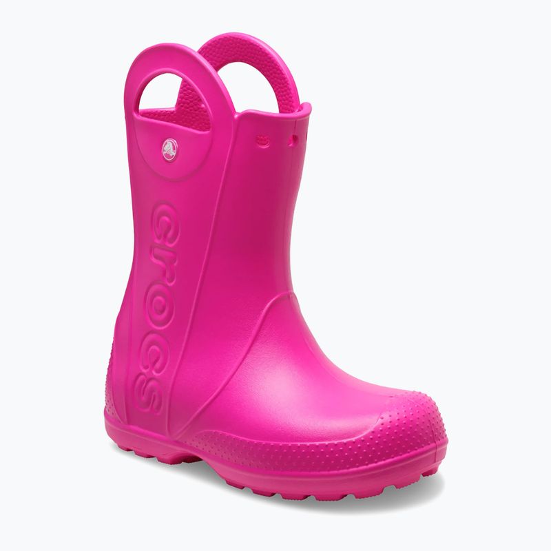 Dětské holínky Crocs Handle It Rain Boot Kids pink crush