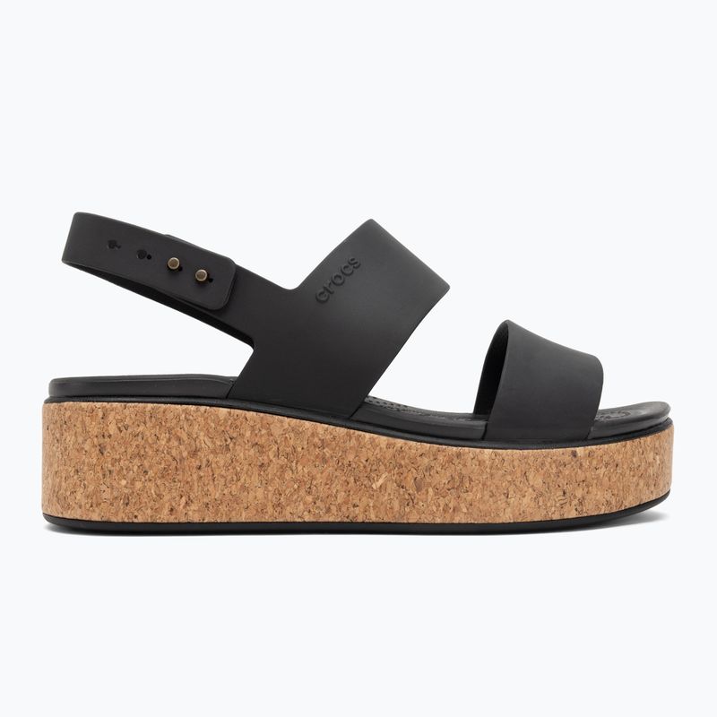 Dámské sandály Crocs Brooklyn Cork Low Wedge black/black 2