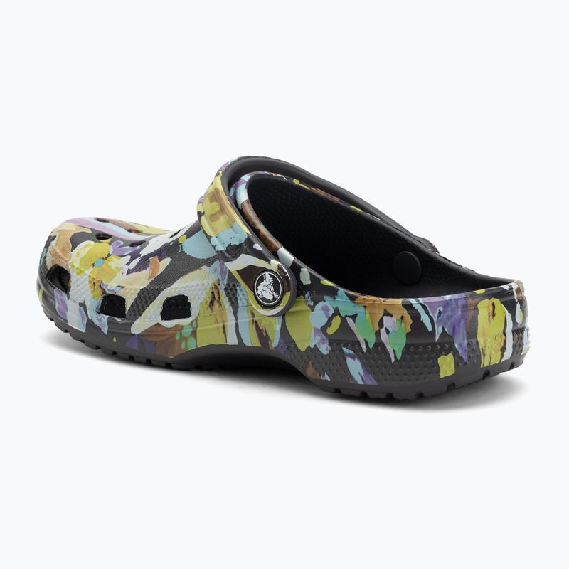 Nazouváky Crocs Classic Painted Floral black sand 4