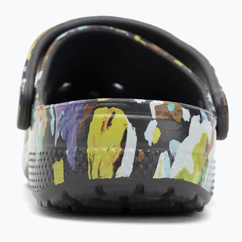 Nazouváky Crocs Classic Painted Floral black sand 7