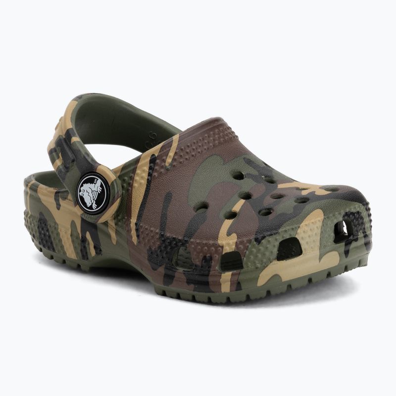 Dětské nazouváky Crocs Classic Camouflage Toddler army green/multi 2