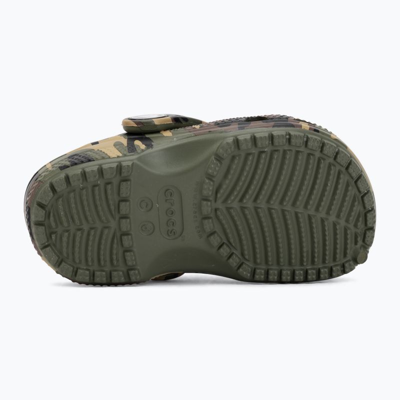 Dětské nazouváky Crocs Classic Camouflage Toddler army green/multi 5