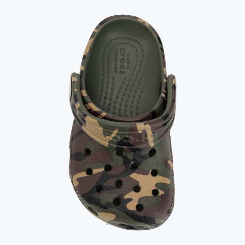 Dětské nazouváky Crocs Classic Camouflage Toddler army green/multi 6
