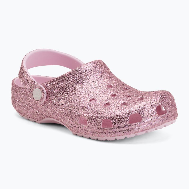 Dětské nazouváky Crocs Classic Chunky Glitter pink milk 2