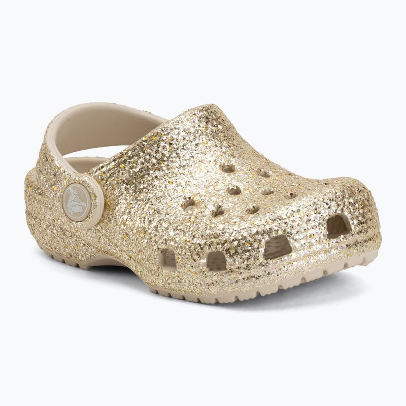 Dětské nazouváky Crocs Classic Chunky Glitter 211940 sandstone 2
