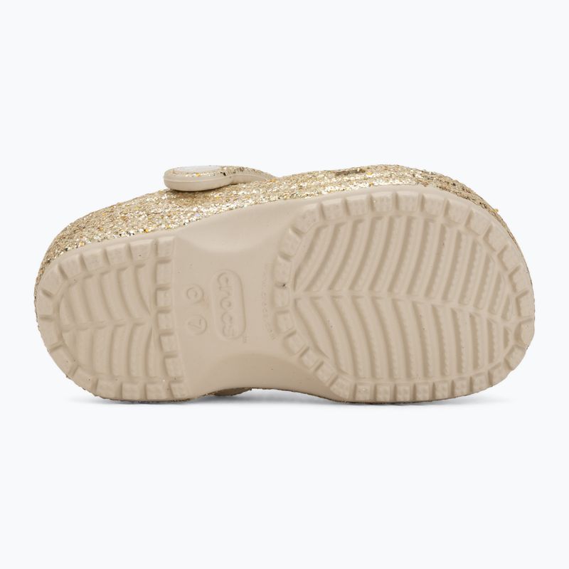 Dětské nazouváky Crocs Classic Chunky Glitter 211940 sandstone 5