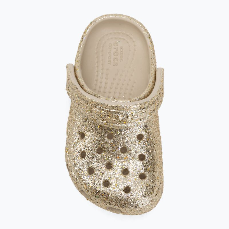 Dětské nazouváky Crocs Classic Chunky Glitter 211940 sandstone 6