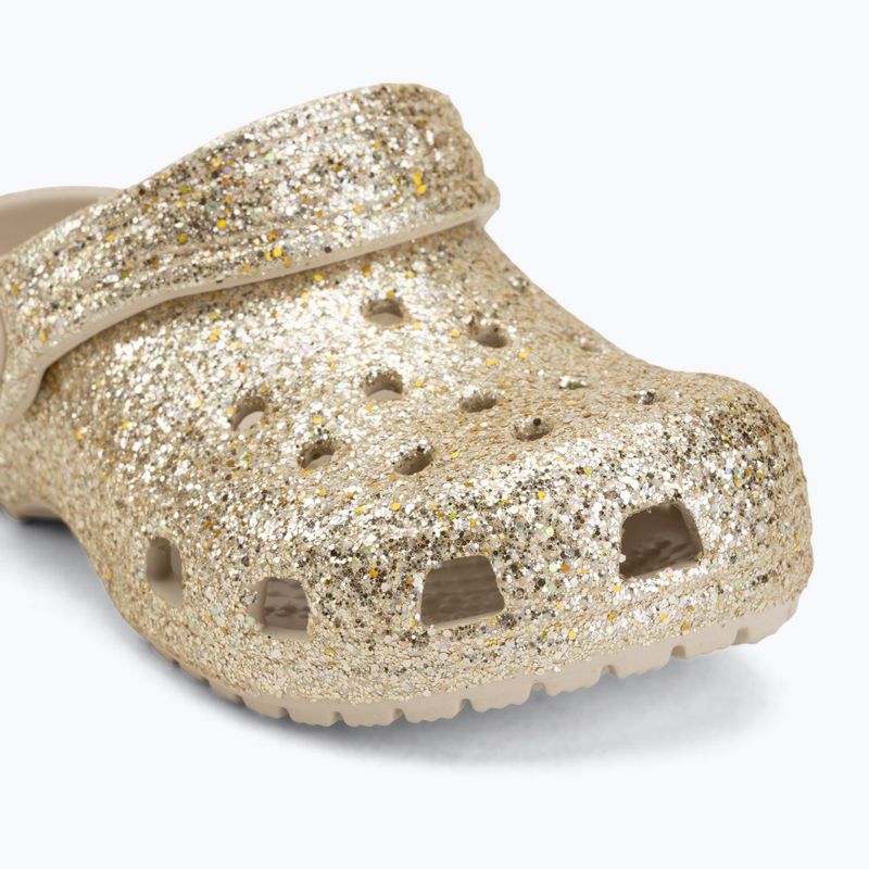 Dětské nazouváky Crocs Classic Chunky Glitter 211940 sandstone 8