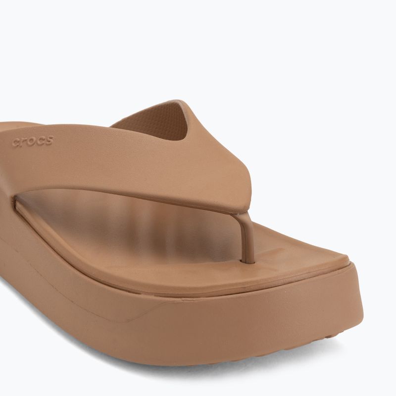 Dámské žabky Crocs Gateway Platform milk chocolate 7