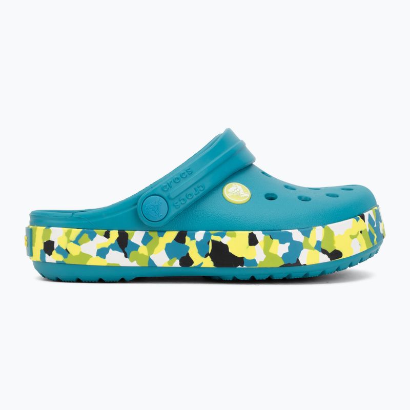 Dětské nazouváky Crocs Crockband Glow Confetti Band turbo teal/multi 3