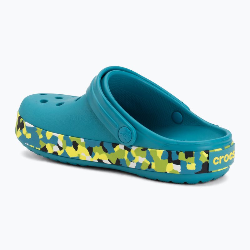 Dětské nazouváky Crocs Crockband Glow Confetti Band turbo teal/multi 4