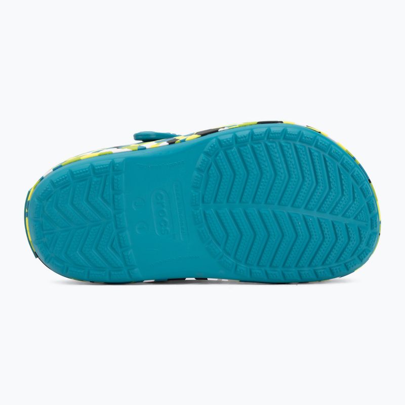 Dětské nazouváky Crocs Crockband Glow Confetti Band turbo teal/multi 5