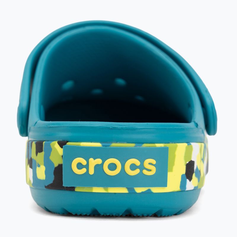 Dětské nazouváky Crocs Crockband Glow Confetti Band turbo teal/multi 7