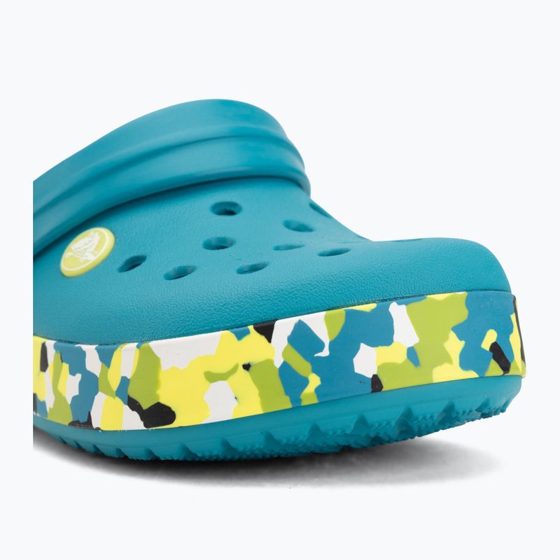 Dětské nazouváky Crocs Crockband Glow Confetti Band turbo teal/multi 8