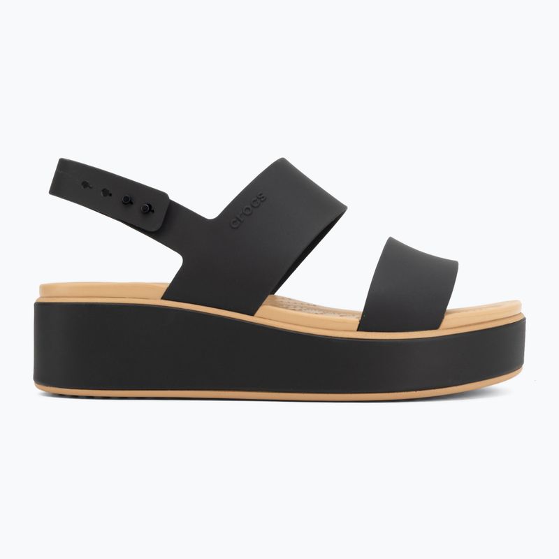 Dámské sandály  Crocs Brooklyn Matte Wrap Low Wedge black/cashew 2