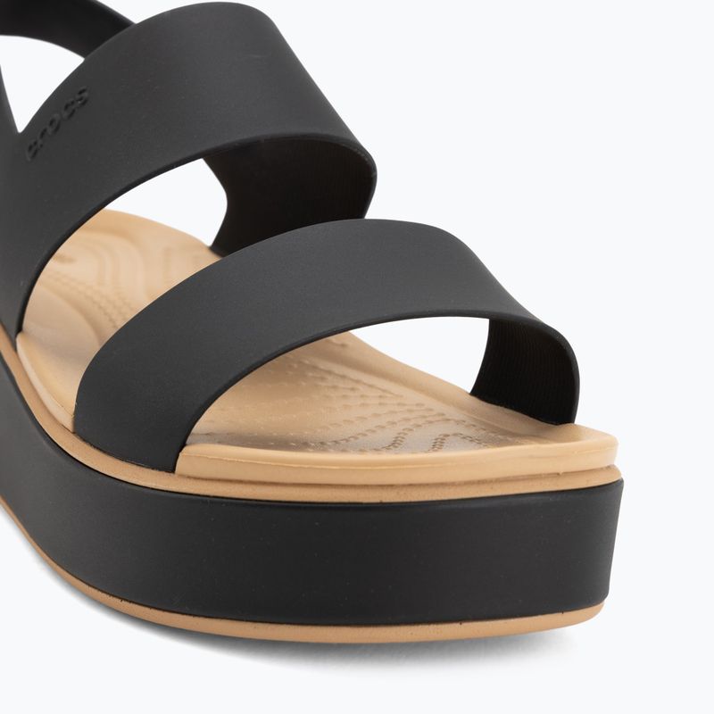 Dámské sandály  Crocs Brooklyn Matte Wrap Low Wedge black/cashew 7