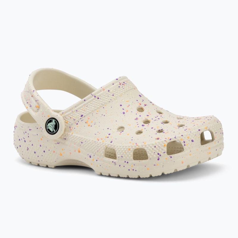 Dětské nazouváky Crocs Classic Glow Paint Splatter summit white/multi 2