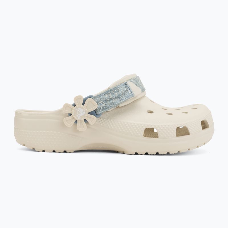 Dětské nazouváky Crocs Classic Denim Flower Adjustment Backstrap summit white 3