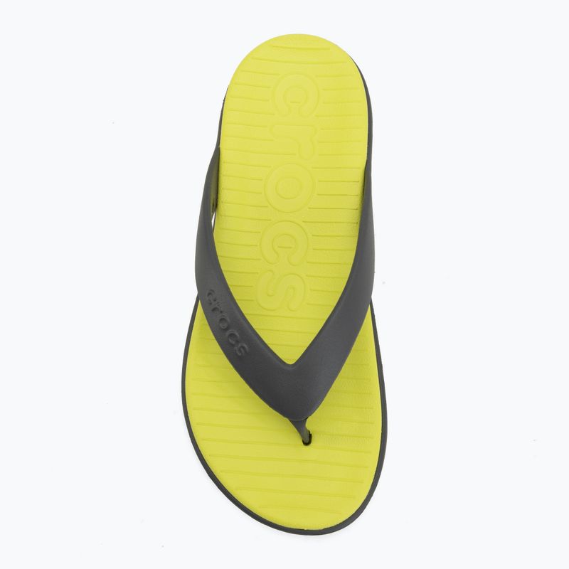Žabky Crocs Coast Flip slate grey/citrus 5