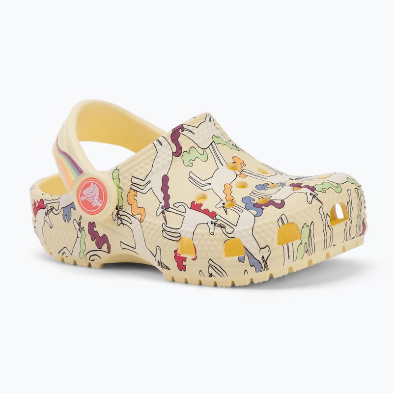 Dětské nazouváky Crocs Classic Unicorn Graphic yellow light 2