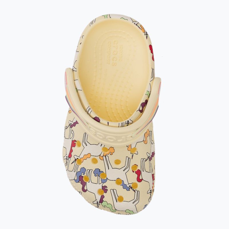 Dětské nazouváky Crocs Classic Unicorn Graphic yellow light 6