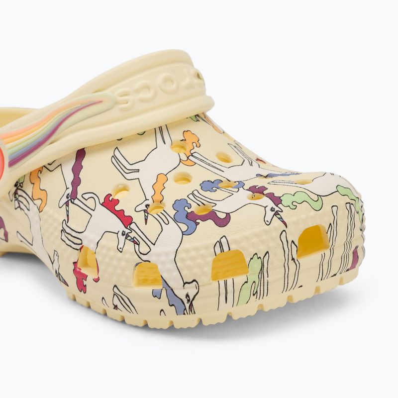 Dětské nazouváky Crocs Classic Unicorn Graphic yellow light 8