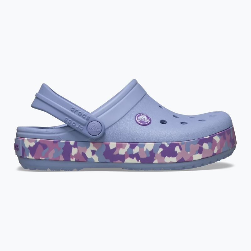 Dětské nazouváky Crocs Crockband Glow Confetti Band blue haze/multi 10