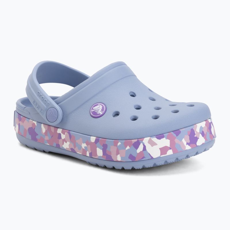 Dětské nazouváky Crocs Crockband Glow Confetti Band blue haze/multi 2