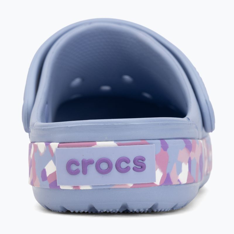 Dětské nazouváky Crocs Crockband Glow Confetti Band blue haze/multi 7