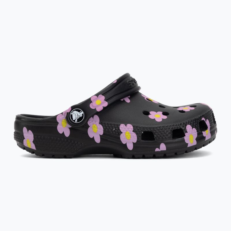 Dětské nazouváky Crocs Classic Flower black 3
