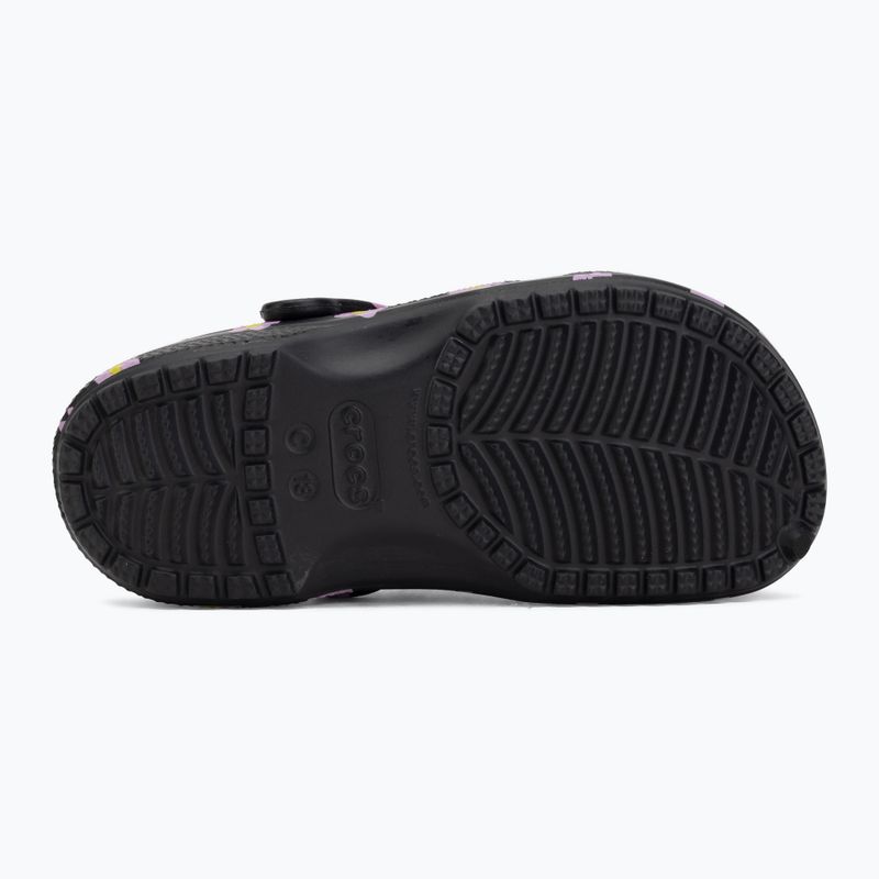 Dětské nazouváky Crocs Classic Flower black 5