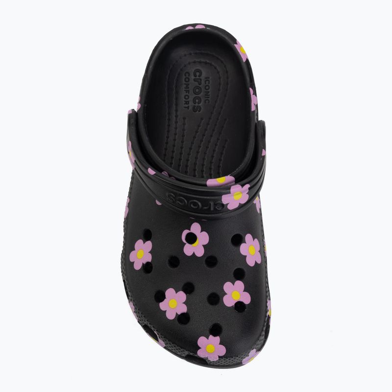 Dětské nazouváky Crocs Classic Flower black 6