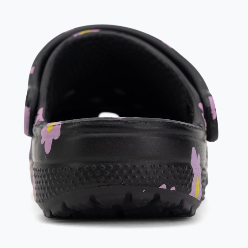 Dětské nazouváky Crocs Classic Flower black 7