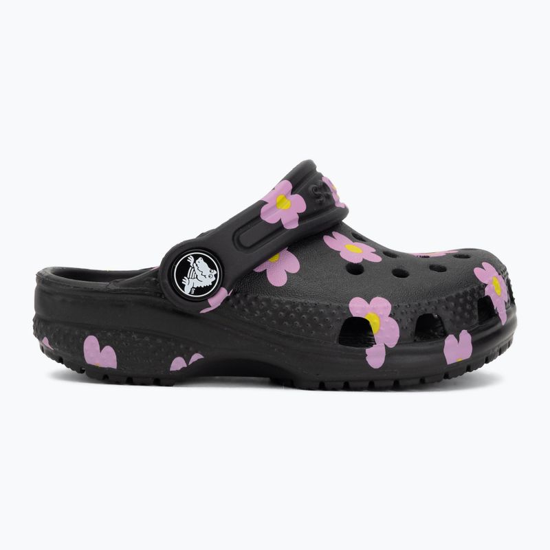 Dětské nazouváky Crocs Classic Flower 212671 black 3