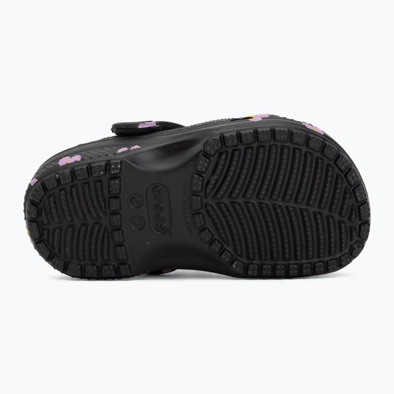 Dětské nazouváky Crocs Classic Flower 212671 black 5