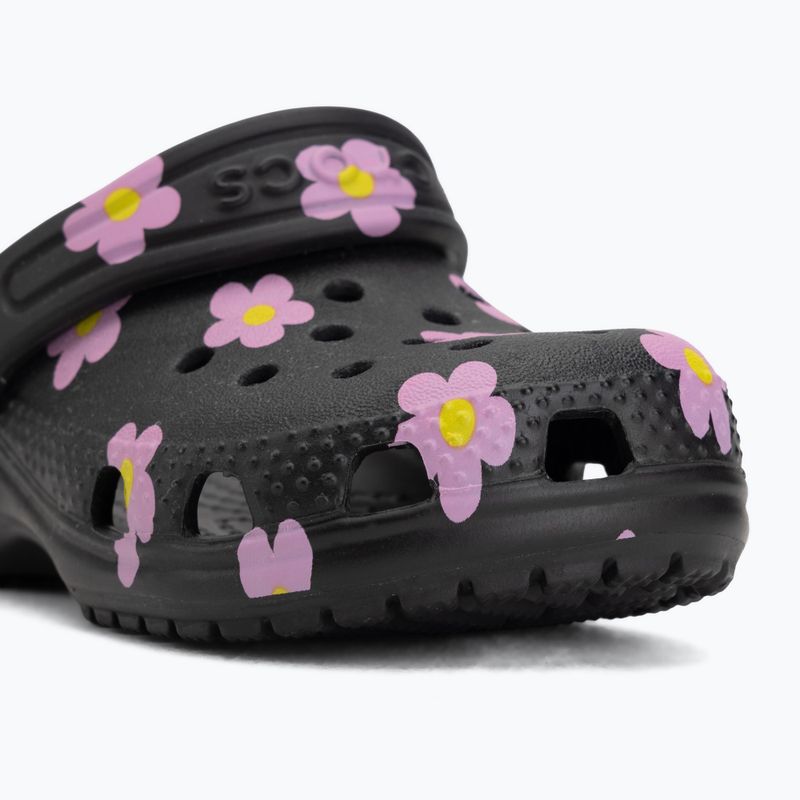 Dětské nazouváky Crocs Classic Flower 212671 black 8