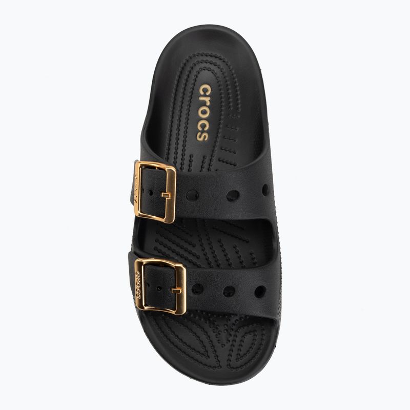 Dámské nazouváky Crocs Saturday Metallic Buckle black 5