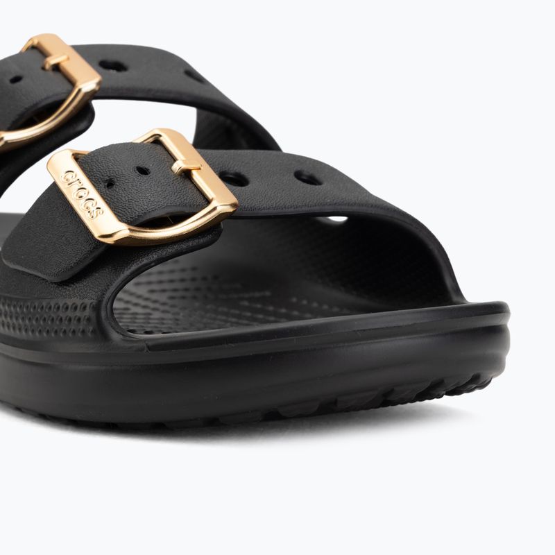 Dámské nazouváky Crocs Saturday Metallic Buckle black 7