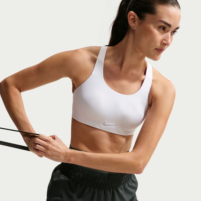 Sportovní podprsenka Nike Rival Ultrahigh Support white 6