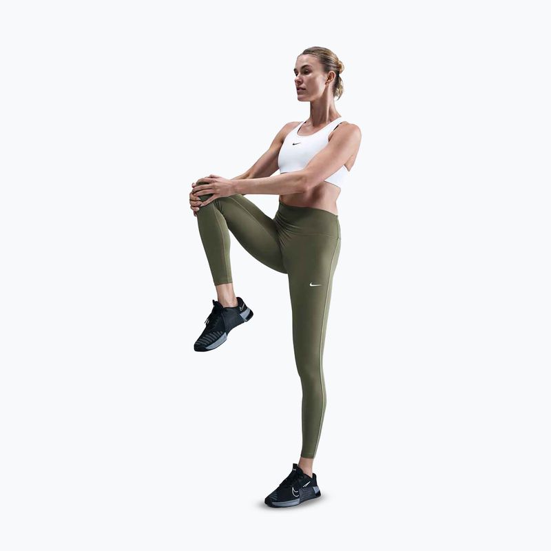 Dámské legíny Nike One High-Waisted medium olive/white
