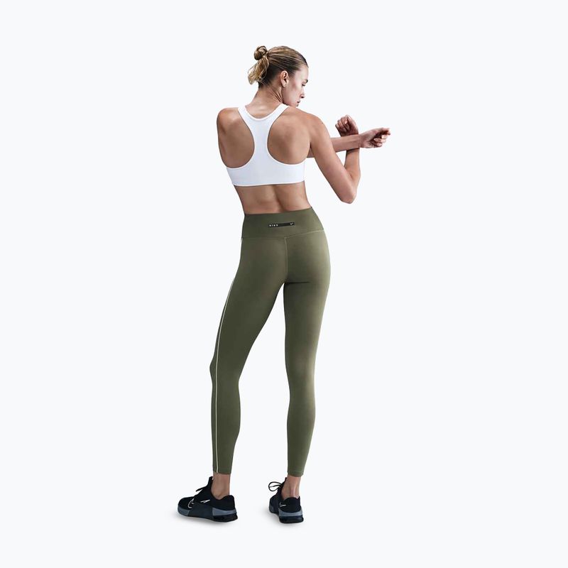 Dámské legíny Nike One High-Waisted medium olive/white 2