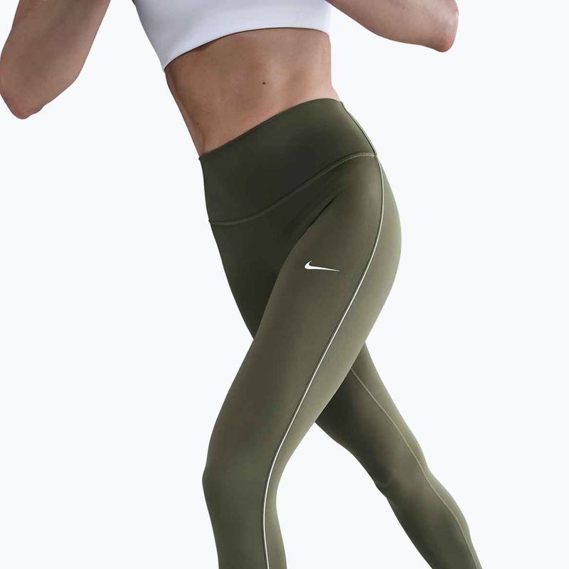 Dámské legíny Nike One High-Waisted medium olive/white 3