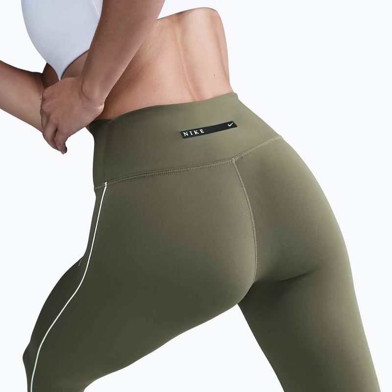 Dámské legíny Nike One High-Waisted medium olive/white 4