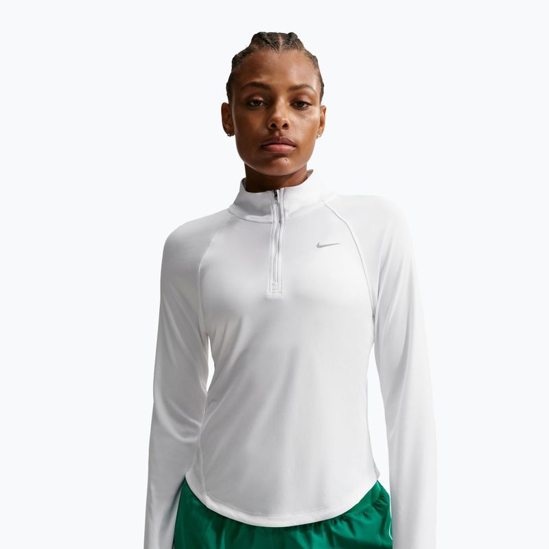 Dámské běžecké tričko s dlouhým rukávem Nike Tempo Swoosh Run Dri-Fit 1/4-Zip white/black