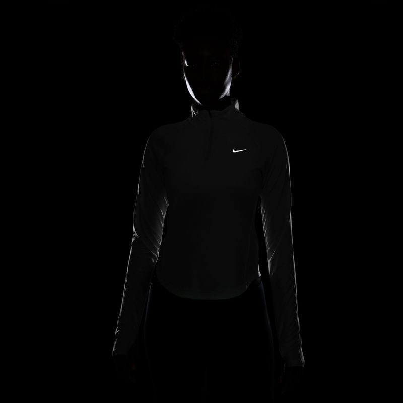 Dámské běžecké tričko s dlouhým rukávem Nike Tempo Swoosh Run Dri-Fit 1/4-Zip white/black 6