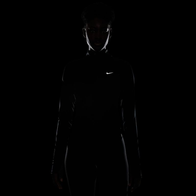 Dámské běžecké tričko s dlouhým rukávem Nike Tempo Swoosh Run Dri-Fit 1/4-Zip black/white 6