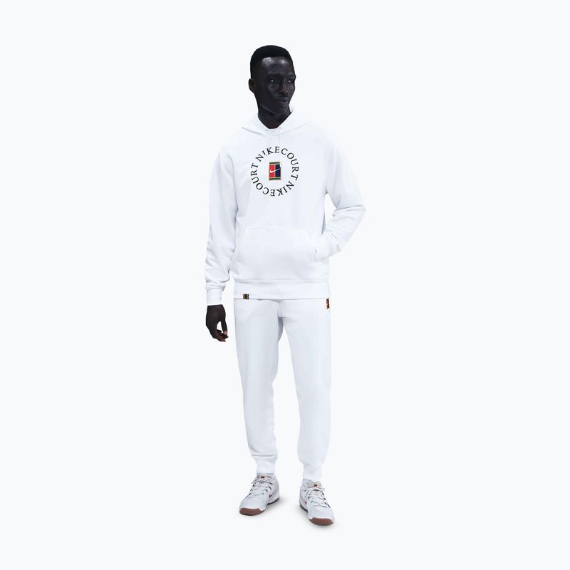 Pánská tenisová mikina Nike Court Dri-Fit Heritage French Terry Hoodie white/black 2