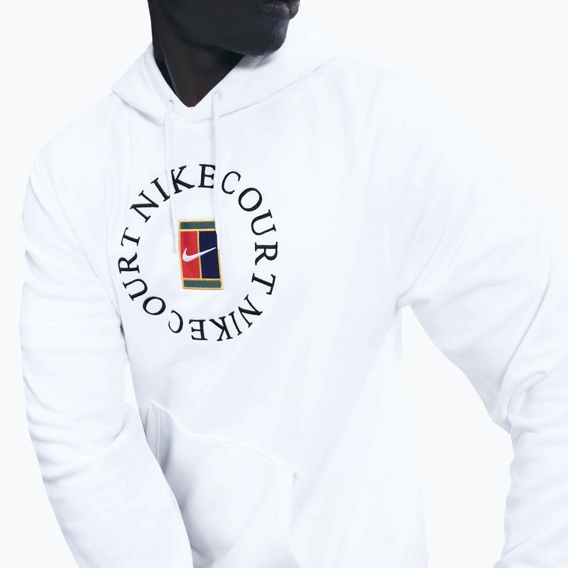 Pánská tenisová mikina Nike Court Dri-Fit Heritage French Terry Hoodie white/black 6