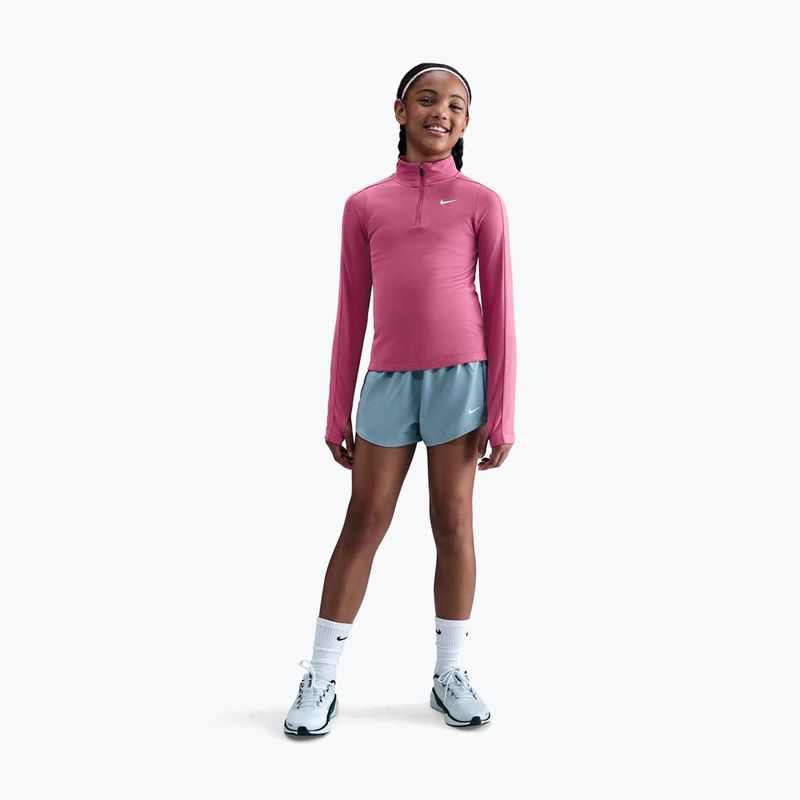 Dětské tréninkové tričko Longsleeve Nike Dri-Fit 1/4 Zip sweet beet/white 2