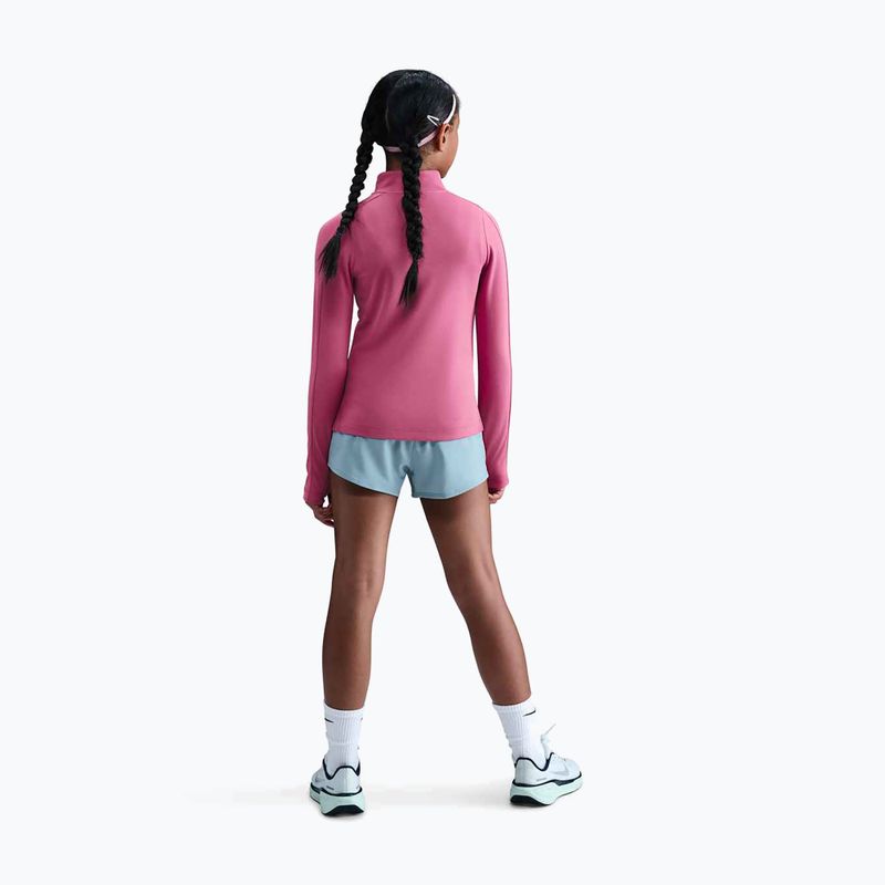 Dětské tréninkové tričko Longsleeve Nike Dri-Fit 1/4 Zip sweet beet/white 3